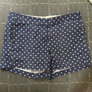 J Crew outlet Navy Polka dot short Size 8